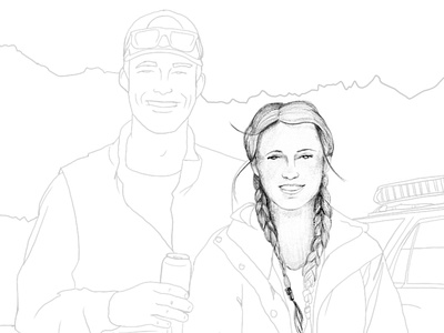 Work In Progress Couple Digital Illustration