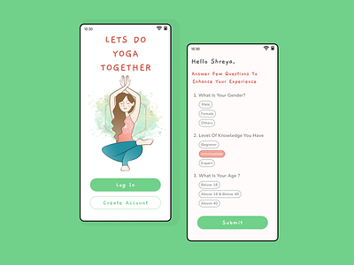 Yoga App Landing Experience app app design design design ui landing ui mobile design mobile ui ui yoga app