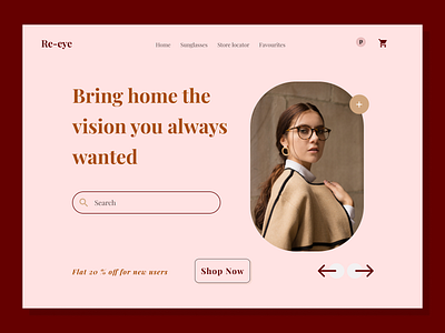 Eye Glasses user interface design app app design dashboard design design ui ecommerce design eye glasses eye vision app lens website ui ui design webdesign
