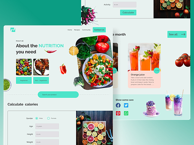 Nutrition Home page design