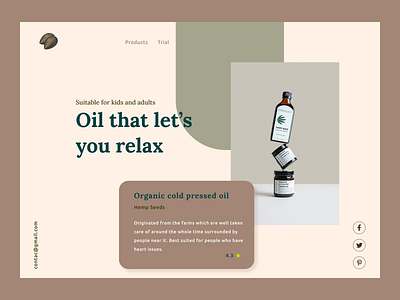 Landing page design for oil products aesthetic design aesthetics app app design beige color theme design design ui design ui ux ecommerce design graphic design landing page ui logo nude color theme ui ui design ui ux vinatge feel website landing page