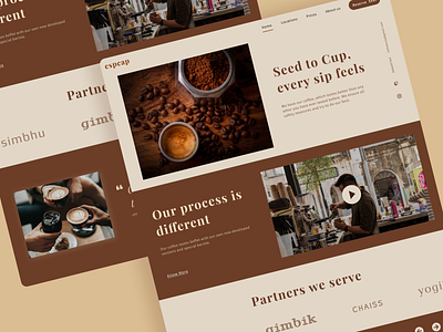 Coffee shop - Café Landing page design 3d animation app app design branding coffee dashboard design design page design ui feedback graphic design illustration logo motion graphics ui uiux uxdesign vector website design