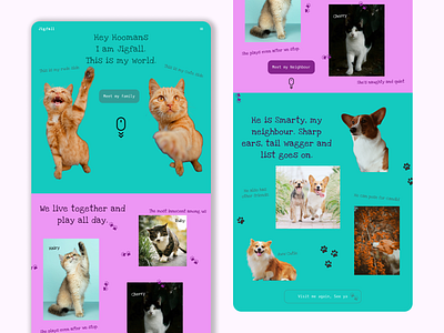 Landing Page concept for My Pet - Jigfall