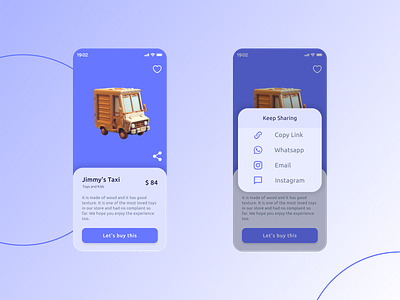 Social Share - Toy Shopping animation app dailyui day10 design design ui famousshot feedback graphic design motion graphics purpleshadedesign purpule toyshopdesign trending2022 ui uidesign uitrending uiux uiuxtrends voilet