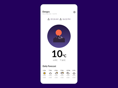 Weather 3d animation app app design branding dailyui dashboard design design ui dezele freelancing graphic design illustration logo motion graphics ui vector