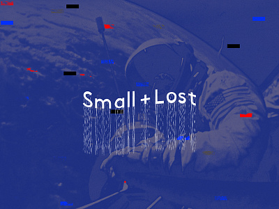 Small + Lost astronaut contemporary cosmos glitch minimal moder nasa space