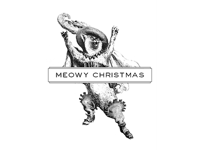 Meowy Christmas cat christmas christmas card postcard