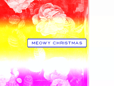 Meowy Christmas (Unused Comp) cat christmas christmas card postcard