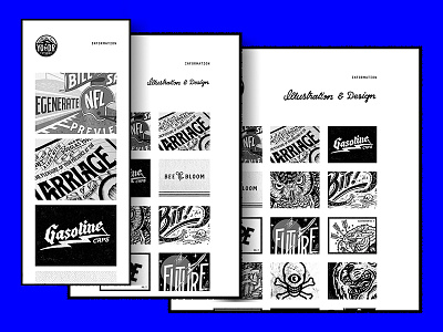 Yondr Studio Homepage Layout clean illustration responsive typography website