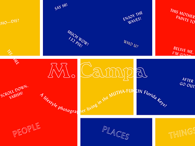 Michael Campa's Website color gallery photography portfolio typography website