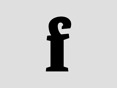 F letterform typography