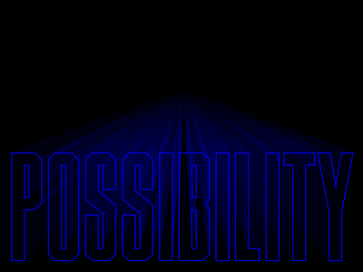 Endless Possibility art concept poster typography