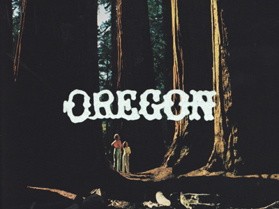 Oregon graphic design hand drawn logo oregon stamp states type typography united states vintage