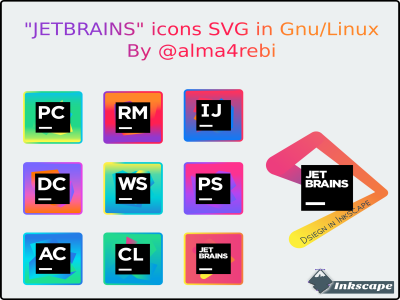 Design icons "JETBRAINS" in inkscape 0.92