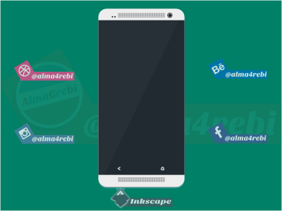 Design Flat Phone in inkscape