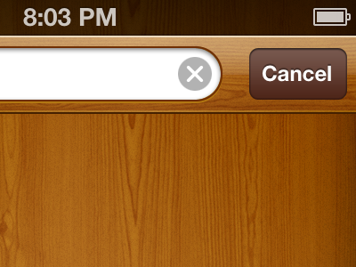 Wooden Search Bar app customization ios iphone search bar texture wood