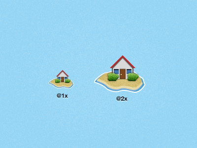 House house icon island ocean retina tiny