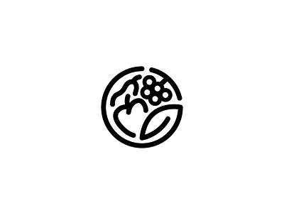 Unused Logo Proposal for Fruit Company black circle fruit illustration line logo mark minimal monogram shapes simple white