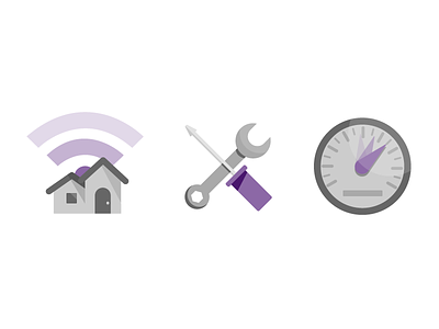 TELUS Wi-Fi Plus Illustrations design grey house illustration material minimal purple simple speed tool white wifi