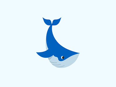 A Whale animal blue cute drawing illustration mark minimal ocean simple whale