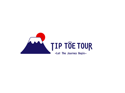 Tip toe Tour flatdesign logo