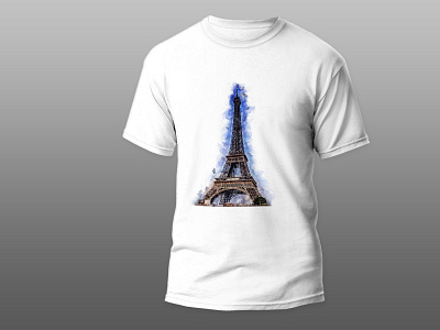 Eiffel Tower Watercolor Building Sketch building graphic watercolor design watercolor sketch