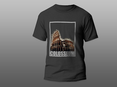 Watercolor Painting Sketch Colosseum Square Frame