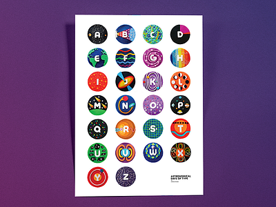 Astronomical Days of Type 36daysoftype astronomy craft galaxy letters planets playdoh poster science stars type universe
