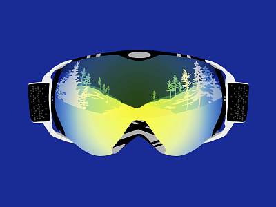 Ski goggles freestyle illustration lifestyle racer reflection resort ski ski googles ski track skiing snowboard sport vector winter