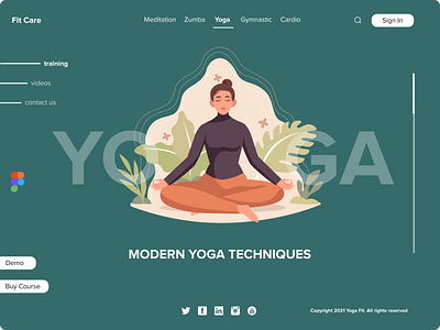 Yoga Website - UI Design 100daysuichallenge adobexd figma illustration ui uiux webdesign website websitedesign