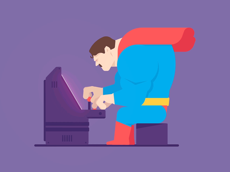 Superman vs Arcade 2 by Justin van der Moezel on Dribbble