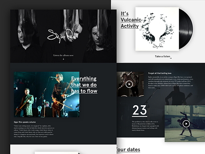 Sigur Rós album artists clean minimal music product site typography ui web website