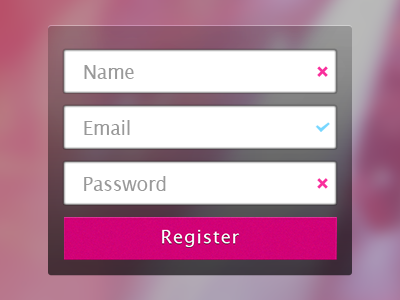 Registration Form iphone network pink social