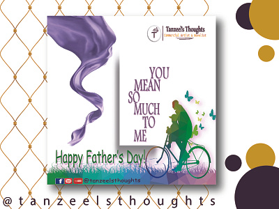 Fathers Day, Social Media Greetings Card Design.