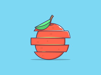 Sliced of Apple Vector animation design flat graphic design icon illustration illustrator logo minimal vector