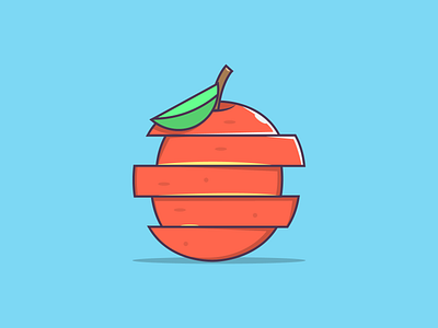 Sliced of Apple Vector