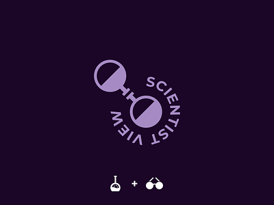 Scientist View Logo branding design graphic design logo minimal typography