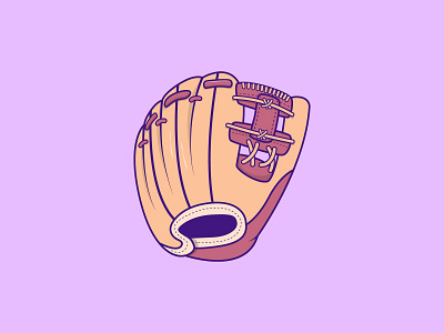 Illustration of Baseball Glove branding cartoon chibi colorful flat graphic design icon illustration logo minimalist vector