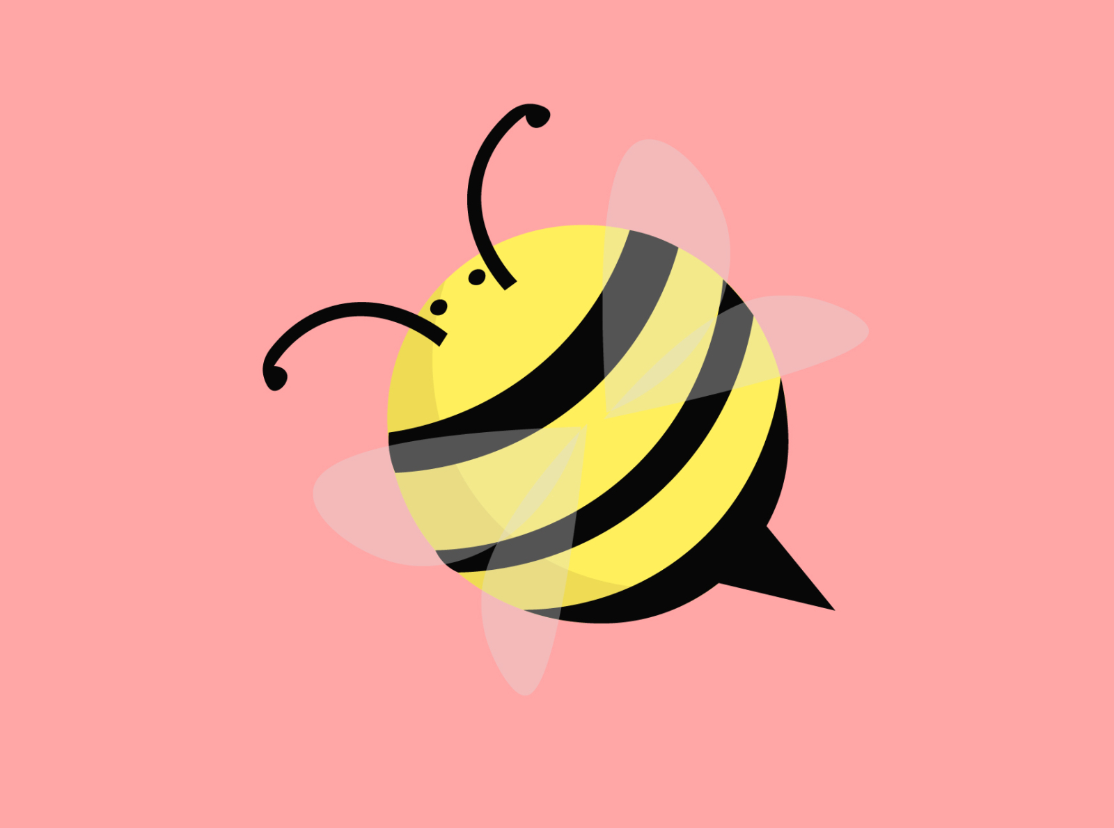 Bee with Pink Background by Ogyastudio on Dribbble