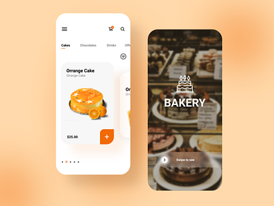 Bakery Shop App app design appdesigner application bakery app design branding design food app illustration minimal shopping app typography ui ux design ux vector web