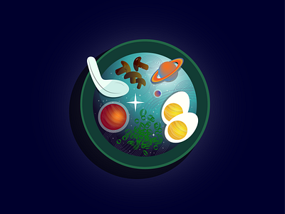 Galaxy Food art food galaxy graphic design illustration