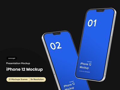 Download Iphone 12 Mockup 21 Mockups Scenes By Faridul Haque On Dribbble