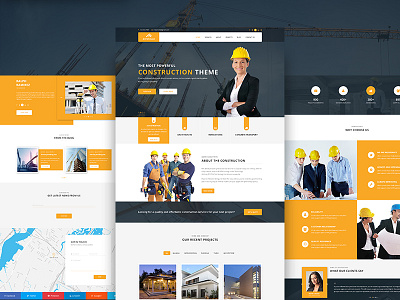 Materialab construction template agency clean construction creative material material design web site modern photoshop portfolio psd themeforest web ui