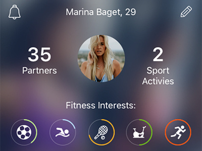 Gym app app design interface ios mobile phone ui ux
