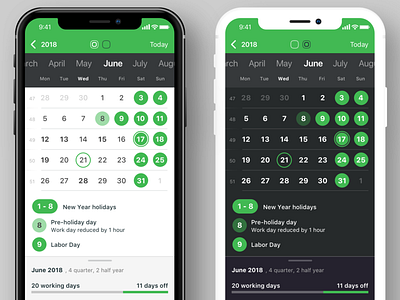 Calendar iPhone Android app design graphic interface ios mobile phone ui ux