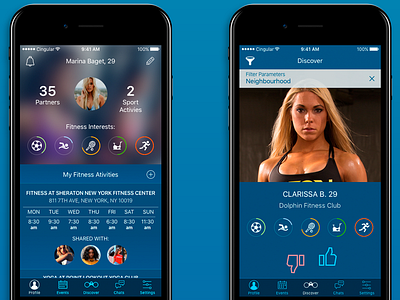 Gym app design graphic interface ios mobile phone ui ux