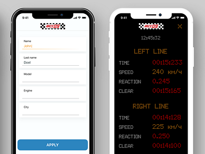 Race Iphone X app design graphic interface ios mobile phone ui ux