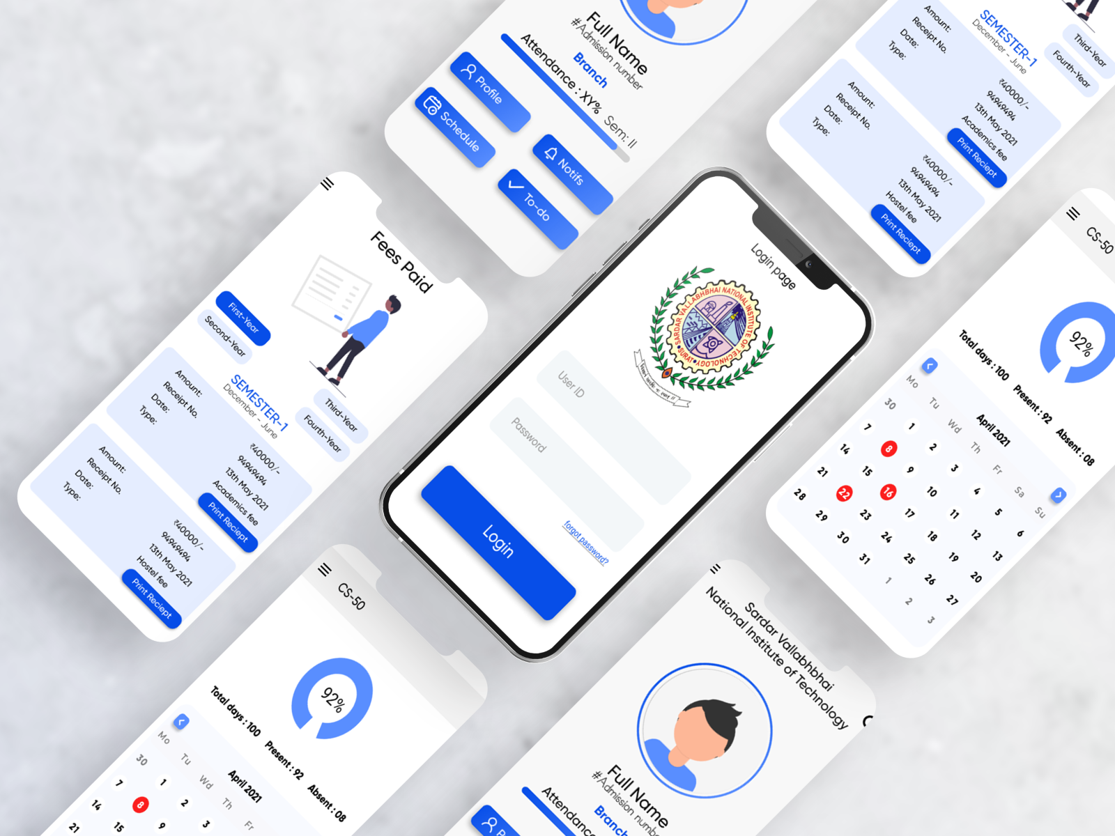 UI Design for University Student management App by Prasang Maheshwari ...