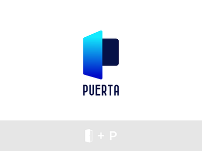 Puerta Logo P+Door branding design door door logo identity logo logo design logodesign logos logotype p p letter p letter logo p logo sneptube