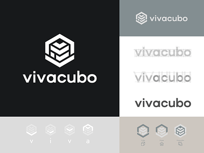 Vivacubo Logo - architectural studio architectural branding design identity logo logo design logodesign logos logotype logotype design sneptube studio studio logo